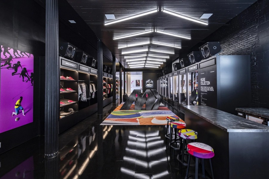 Skip the stadium, buy the streets. How Nike ambushed a World Cup it didn't pay for. 2 House of Merc Mercurial culture space at 21 Mercer Street New York