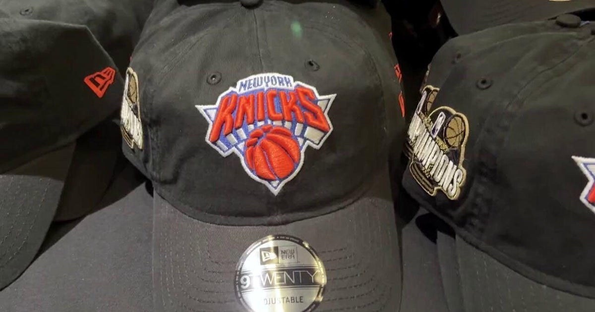 53 years in five games. How brands swarmed a Knicks title nobody could pre-buy. 1 New York Knicks championship New Era caps on the shelf at the NBA Store, moment marketing retail proof