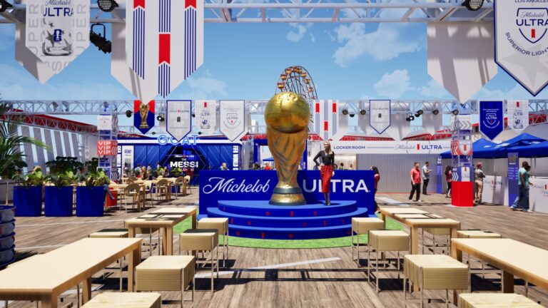 Inside the Michelob ULTRA Pitchside Club venue on the Santa Monica Pier